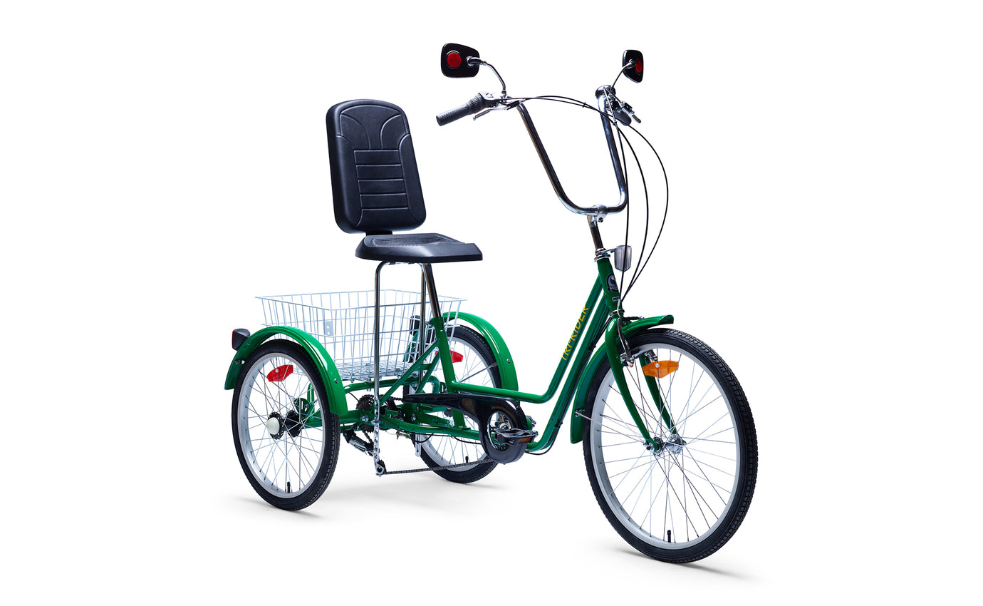 Semi recumbent tricycle on sale